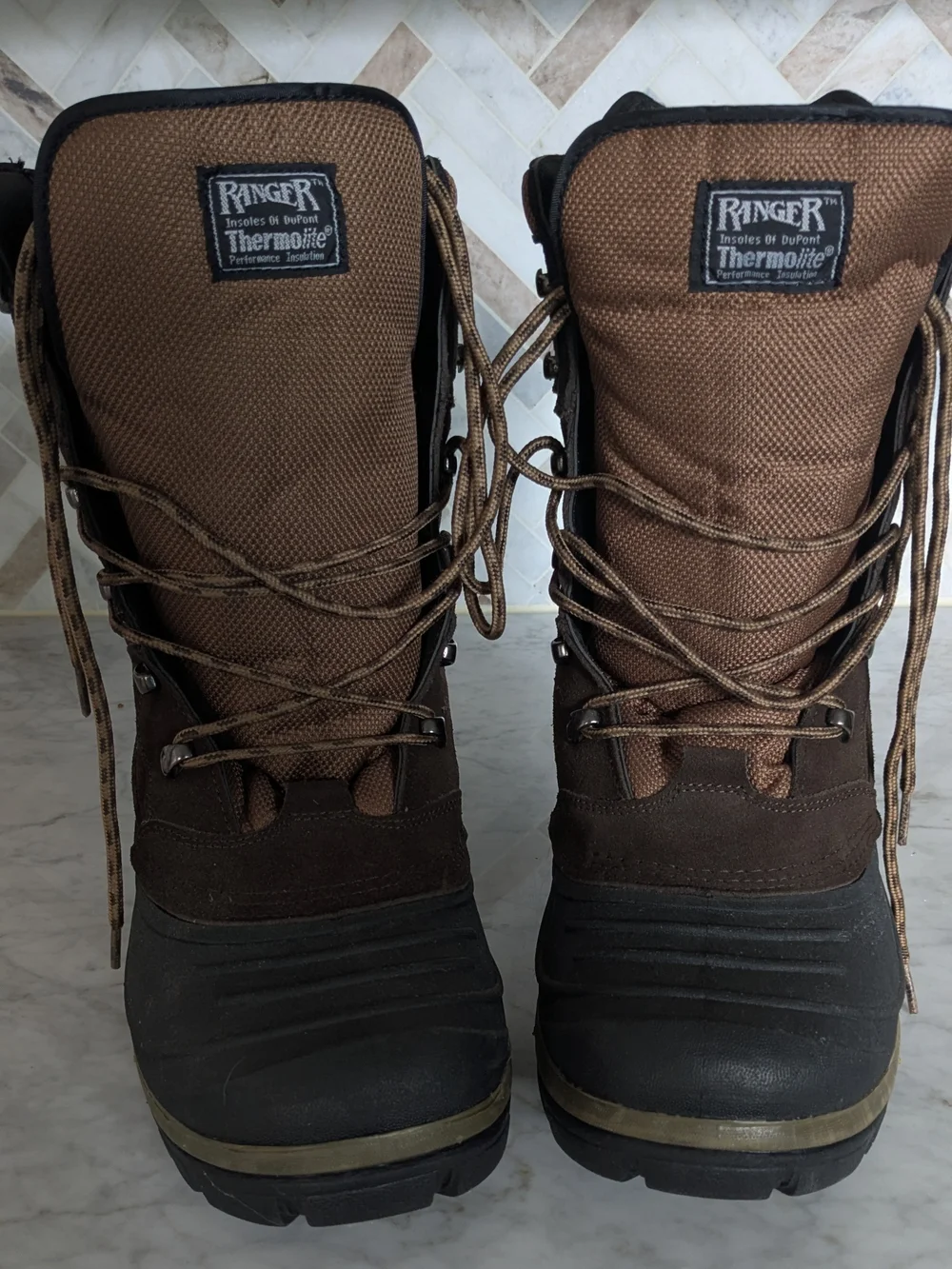 Men's Brown Waterproof Thermolite Winter Boots